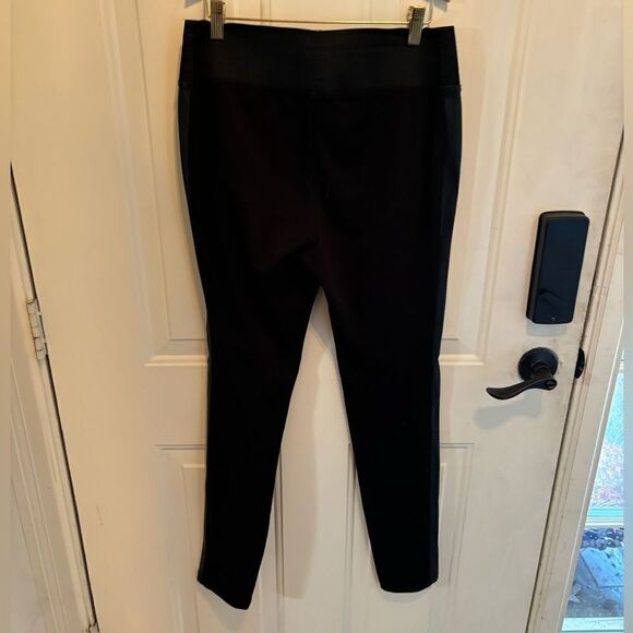 I ❤️ Ronson Black Leggings with Faux Leather Side Detail size M - Picture 6 of 6